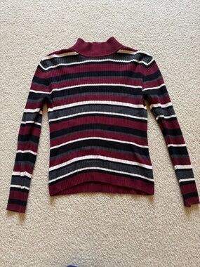 Croft & Barrow striped turtleneck